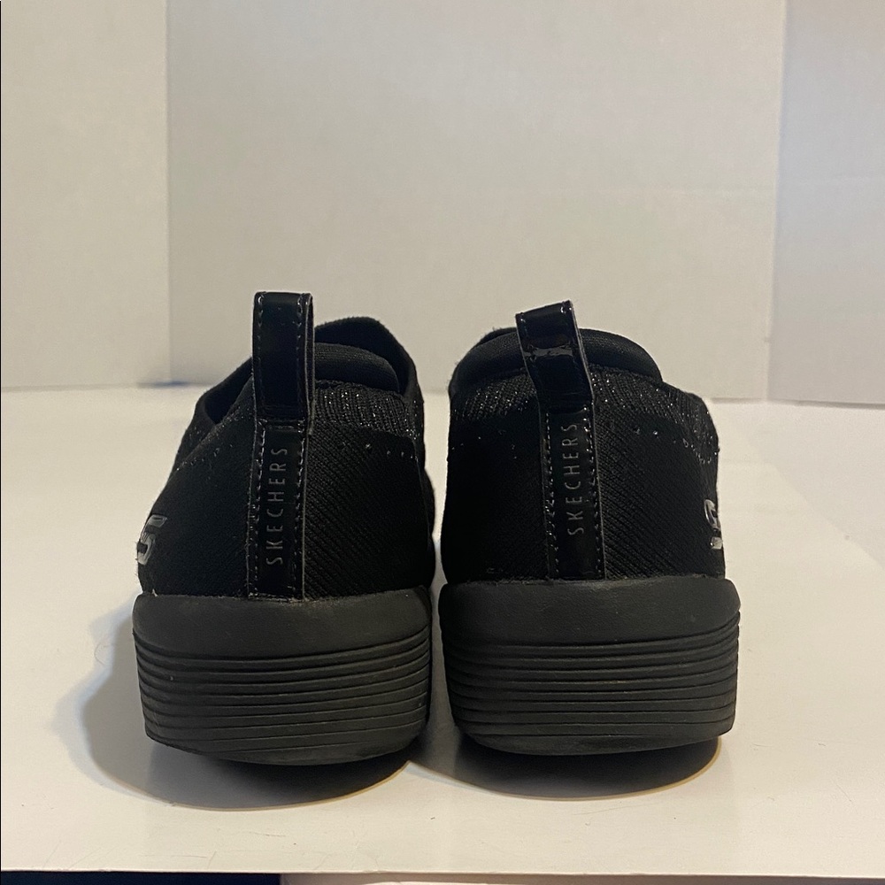 Skechers Women's Black Slip-On Sneakers - Picture 4 of 8